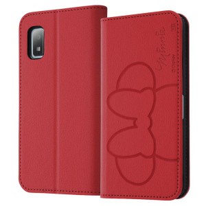 AQUOS wish3 手帳型 ケース ディズニー ミニーマウス レッド Disney キャラクター グッズ スマホ カバー シンプル 耐衝撃