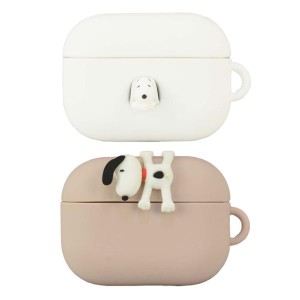 スヌーピー AirPods Pro ケース ピーナッツ キャラクター グッズ シリコン 立体 顔 ぶら下がり おしゃれ かわいい エアポッズ プロ