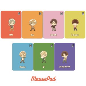 BTS TinyTan マウスパッド メンバー別 RM Jin SUGA J-Hope Jimin V JungKook キャラクター グッズ