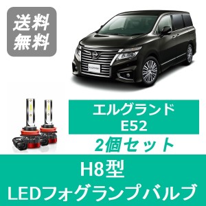 日産 エルグランド E52 後期型 SPEVERT製 LED フォグランプバルブ H8 6000K 20000LM