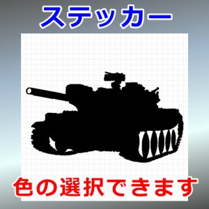 74式戦車 シルエット 乗り物 屋外対応 防水 ステッカー シール