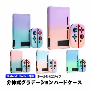 Nintendo Switch 本体ケース セパレート グラデーション ハードケース 任天堂 スイッチ 分体式 保護カバー 薄型 Joy-Con用 ピンク ブルー