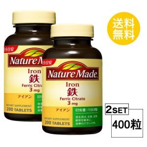 ネイチャーメイド 鉄（アイアン） ファミリーサイズ 100日分×2個セット (400粒) 大塚製薬 サプリメント nature mad 2個セット