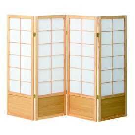 和風衝立4連 120cm高 全２色 ついたて 和風 間仕切り 木製 つい立 折り畳み パーテーション 激安 和室 和家具 居間 間仕切 茶 日本家具 