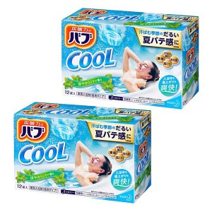 花王 バブ クール ミントの香り 12錠入 ×2セット Kao 入浴剤 薬用入浴剤 錠剤タイプ 炭酸力 腰痛 疲労 冷え性 肩こり 医薬部外品 爽快感