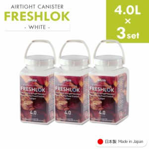 フレッシュロック 角型 《4.0L×3個》 freshlok 4.0L 密閉 保存容器 調味料入れ 透明 おしゃれ キャニスター タケヤ