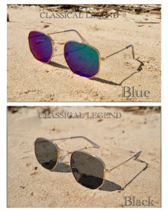 2 サングラス ミラー スモーク 伊達メガネ ゴールドフレーム メガネ　UV400　紫外線カット 日焼け対策　男女兼用 目の保護　ブルーライト
