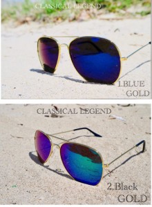 2 ティアドロップ　サングラス　メガネ　伊達メガネ　目の保護　ゴールド　ブルー　蛍光　メガネ　ミラーレンズ　 UV400　紫外線カット　