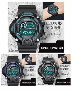1 スポーツ腕時計　腕時計　時計　デジタル式  LED デジタル腕時計　デジタル 自転車　スポーツ  アウトドア キャンプ　ランニング アウ