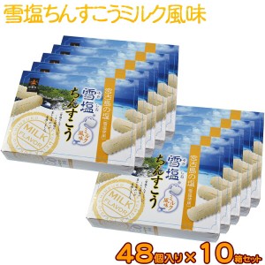 【送料無料】雪塩ちんすこう ミルク風味 48個入×10箱セット　│沖縄お土産 沖縄土産 おみやげ 人気のお菓子 南風堂│