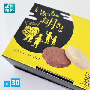 ちんすこう いみっちゃお月さま しろとくろ 10個入り 30セット 送料込 個包装 お土産