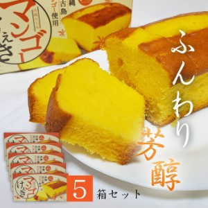 【沖縄宮古島産マンゴー】マンゴーケーキ【５箱セット】１箱（308g）お土産 パウンドケーキ 焼き菓子｜母の日 プレゼント ギフト