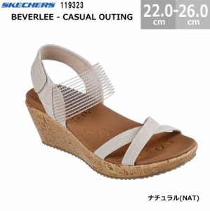 スケッチャーズ サンダル ビバリー カジュアル アウティング SKECHERS BEVERLEE CASUAL OUTING レディース ホワイト ナチュラル NAT 1193