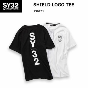 SY32 Tシャツ シールドロゴ SHIELD LOGO TEE 半袖Tシャツ Tシャツ ショートスリーブ ロゴTシャツ  ヴァーティカル ロゴ ティー エスワイ