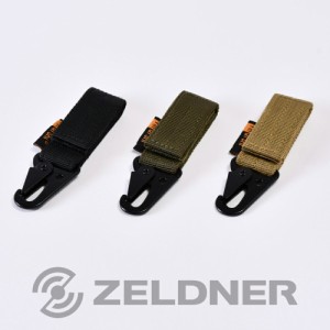 ZELDNER (ゼルドナー) タクティカル キーパーホルダー 2個セット キーホルダー ベルクロ ミリタリー MOLLE対応 カラビナ フック ストラッ