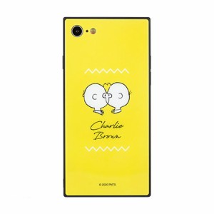 ピーナッツ iPhoneSE(第2世代) iPhone8 iPhone7 対応 スクエアガラスケース SNG-484C チャーリー・ブラウン PEANUTS 送料無料