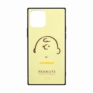 ※ピーナッツ iPhone12 iPhone12Pro対応 スクエアガラスケース SNG-546C チャーリー・ブラウン PEANUTS 送料無料