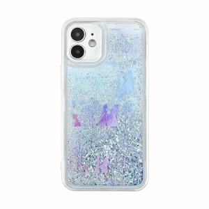 ディズニー『アナと雪の女王』 iPhone12mini対応 グリッターケース DN-812B 総柄 Disneyキャラクター 送料無料