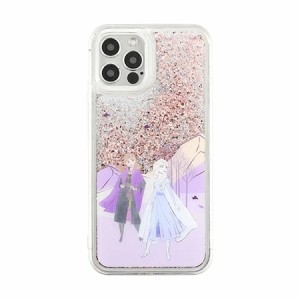 ディズニー『アナと雪の女王』 iPhone12 iPhone12Pro対応 グリッターケース DN-813A アナ＆エルサ 送料無料