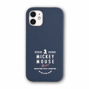 ディズニーキャラクター iPhone12mini対応 プレミアムシェルケース DN-838A ミッキーマウス Disneyキャラクター 上質PUレザー 型押し ス