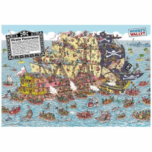 送料無料 ウォーリーをさがせ ジグソーパズル1000マイクロピース M81-724 / Where's Wally? 海賊船パニック