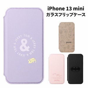 送料無料 iPhone13mini対応ガラスフリップケース WGF21J01-04