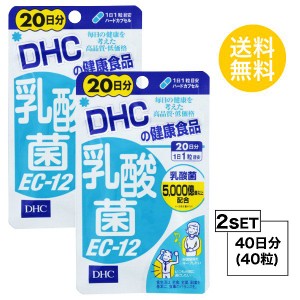 【お試しサプリ】【2個セット】【送料無料】 DHC 乳酸菌EC-12 20日分×2パック （40粒） ディーエイチシー サプリメント 乳酸菌 善玉菌 