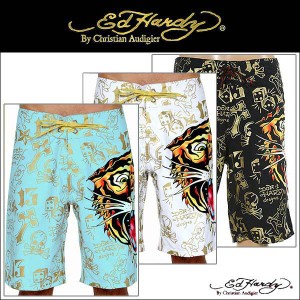 Ed Hardy エドハーディー メンズ　タイガー スイムウェア 水着 (海パン)    