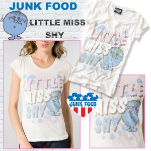 JUNK FOOD　ジャンクフード　リトルミス シャイ キャップ スリーブ　半袖　Ｔシャツ