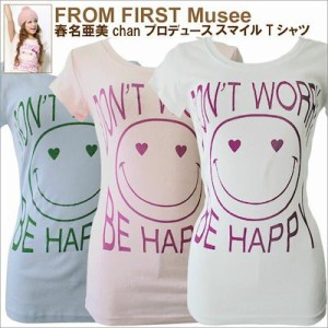 レディース　Tシャツ　半袖　春名亜美ちゃん プロデュース FROM FIRST Musee スマイル ニコちゃん リボン付