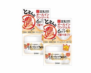 なめらか本舗 とろんと濃ジェル 100gX2セット 豆乳イソフラボン オールインワンジェル 基礎化粧品 化粧水 美容液 乳液 パック 化粧下地 