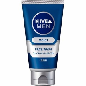 NIVEA ニベアメン フェイスウォッシュ モイスト 100g 微香性（ナチュラルグリーンの香り）洗顔 ウォッシュクリーム スキンケア 男性 さっ