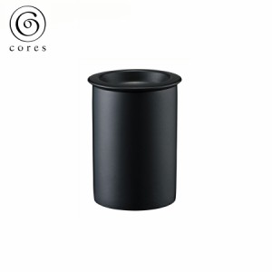 Cores コレス キャニスター ブラック /日本製 国産品 美濃焼 珈琲キャニスター 磁器 コーヒーキャニスター 保存容器 高品質 上質 黒 遮光
