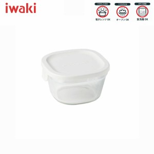 イワキ iwaki パック＆レンジ プチ ホワイト /耐熱ガラス食器 保存容器 電子レンジ対応 オーブン対応 食洗機対応 パックアンドレンジ 白 