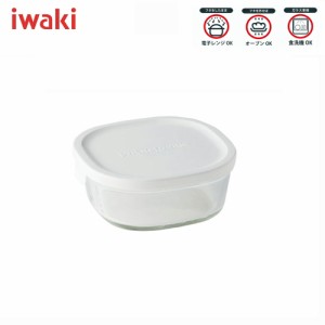 イワキ iwaki パック＆レンジ ミニ ホワイト /耐熱ガラス食器 保存容器 電子レンジ対応 オーブン対応 食洗機対応 パックアンドレンジ 白 