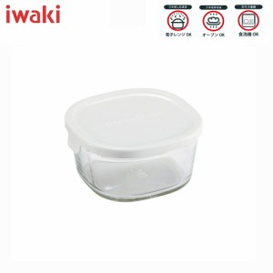 イワキ iwaki パック＆レンジ ミニ深型 ホワイト /耐熱ガラス食器 保存容器 電子レンジ対応 オーブン対応 食洗機対応 パックアンドレンジ