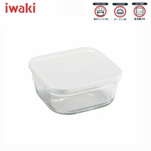 イワキ iwaki パック＆レンジ 小深型 ホワイト /耐熱ガラス食器 保存容器 電子レンジ対応 オーブン対応 食洗機対応 パックアンドレンジ 