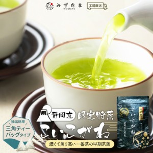 【新茶でお届け】新茶 2024 限定 特蒸 高級 緑茶 ティーバッグ 3.5g×20個 限定特蒸 こいこがね  お茶 送料無料 メール便  みずたま農園