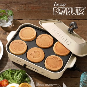 ［ BRUNO×PEANUTSコンパクトホットプレート ］スヌーピー ホットプレート ブルーノ ピーナッツ たこ焼き器 BRUNO たこ焼き グリル おし