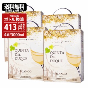 箱ワイン 3L ボックスワイン ワイン ワインセット クインタデルデューク BIB 白 3000ml×4個 辛口 ライトボディ 送料無料 一部除外 スペ