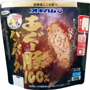 あぐー豚 100％ ハンバーグ (200g) ×3個セット 送料無料 沖縄お土産 オキハム 沖縄 お土産 土産 グルメ 沖縄土産 沖縄県産 アグー豚 ア