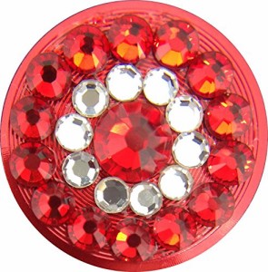 【スワロフスキー】Swarovski Crystal Ring Home Button　Light Siam×Crystal【iPhone/iPad用ホームボタン】