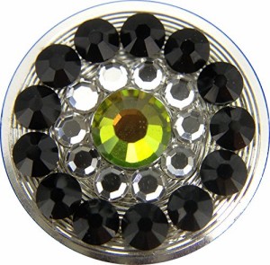 【スワロフスキー】Swarovski Crystal Ring Home Button (Vitrail Medium × Crystal × Jet) ホームボタン【iPhone/iPad用ホームボタン