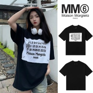 MM6 Maison Margiela マルタンマルジェラ 新作 MM6 バブルプリント Tシャツ 半袖 メンズ レディース  春夏 人気 おすすめ