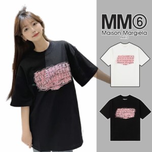 MM6 Maison Margiela マルタンマルジェラ 新作 MM6 バブルプリント Tシャツ 半袖 メンズ レディース  春夏 人気 おすすめ