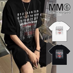 MM6 Maison Margiela マルタンマルジェラ 新作 MM6 バブルプリント Tシャツ 半袖 メンズ レディース  春夏 人気 おすすめ