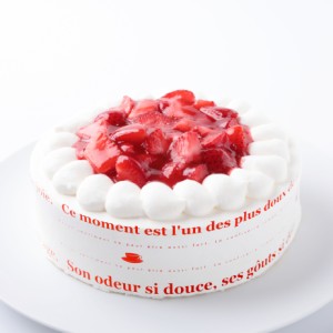 苺の生クリームケーキ7号・バースデーケーキ、誕生日ギフト、記念日、お祝いのプレゼント：送料無料  冷凍ケーキ 冷凍スイーツ 21cm 合格