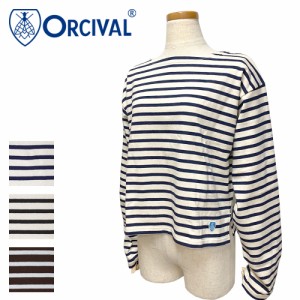 Orcival 【オーチバル】 コットンロード クロップドボートネックTシャツ Ladys【B469】
