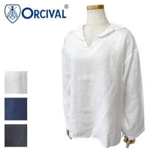 Orcival オーシバル リネン セーラーカラーシャツ レディース OR-B0262 YLM