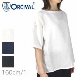 Orcival オーシバル リネンクロス ボートネックプルオーバー レディース OR-B0260 YLM